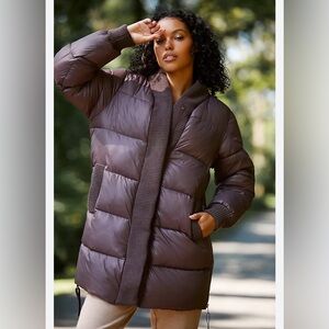 Varley Baldwin Raisin Plum purple long puffer coat